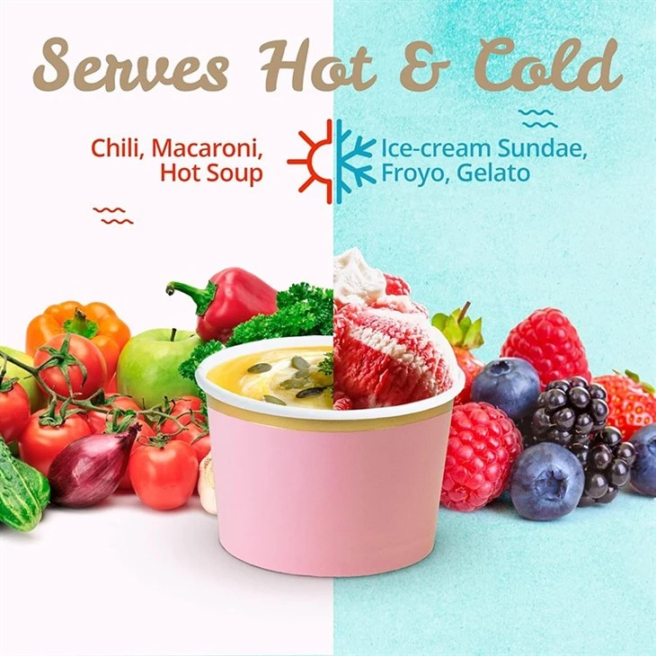 frozen yogurt paper cups